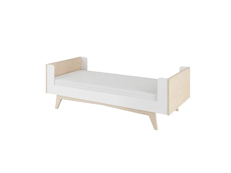 Lit évolutif 70x140 et commode 3 tiroirs Bellamy So Sixty Blanc et bois