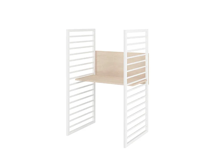 Lit évolutif 70x140 et commode 3 tiroirs Bellamy So Sixty Blanc et bois