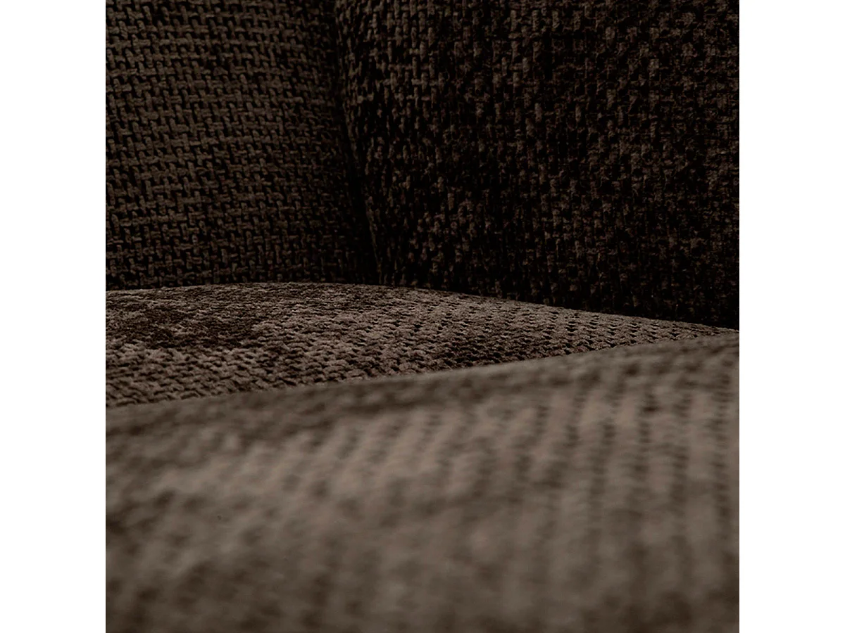 Fauteuil pivotant Jesse tissu chenille Noir