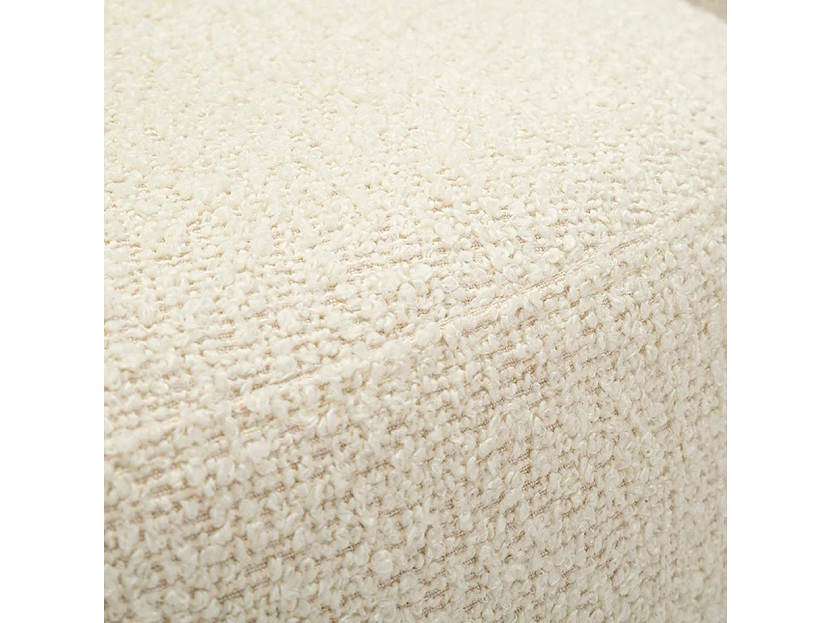 Fauteuil pivotant Turin tissu bouclette Crème