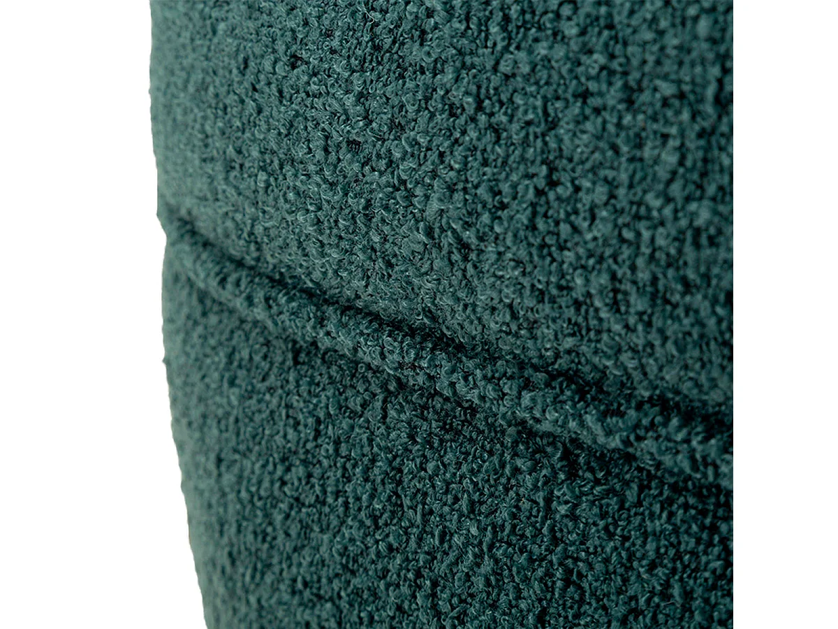 Fauteuil pivotant Turin tissu bouclette Bleu canard