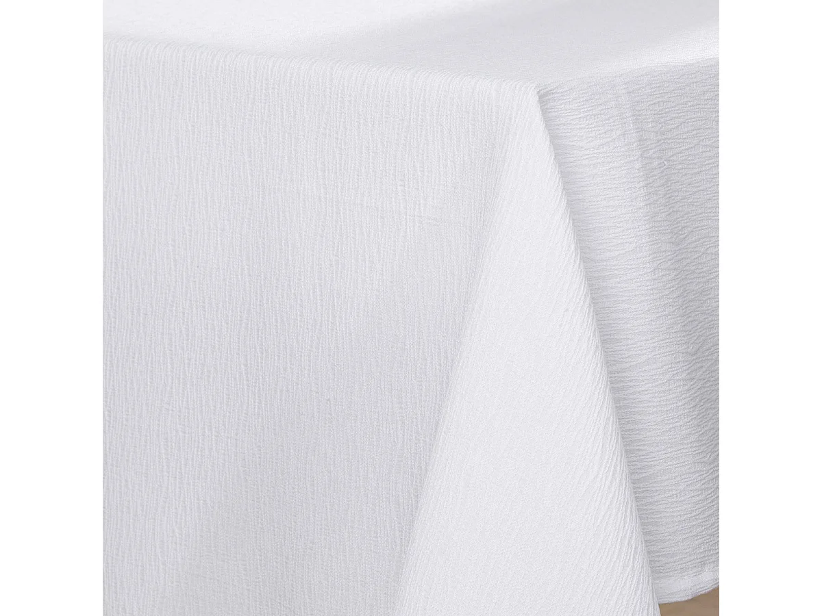 Nappe Antitache Jacquard "Daphne" 140x240cm Blanc