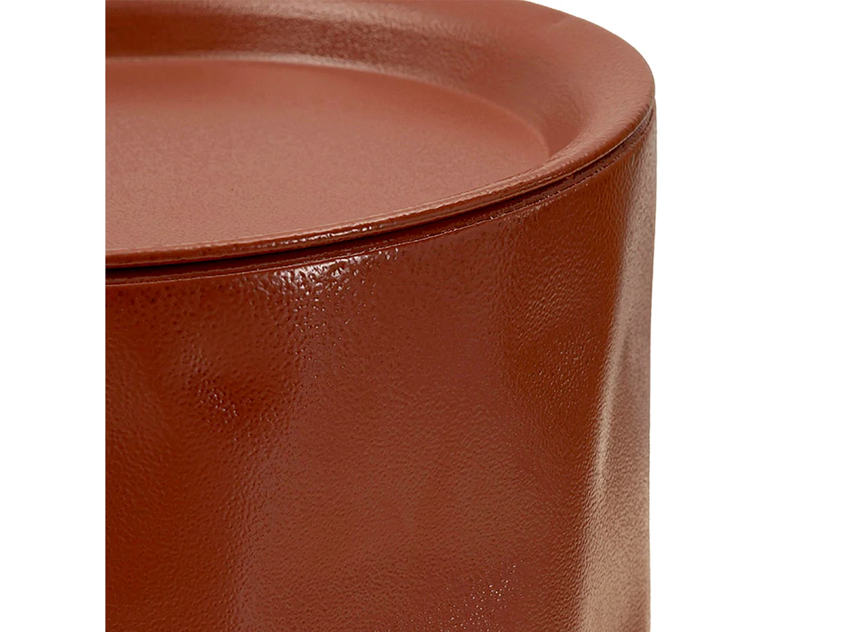 Lot de 2 bouts de canapé 30 cm et 27 cm métal froissé Kiera Bordeaux et Taupe