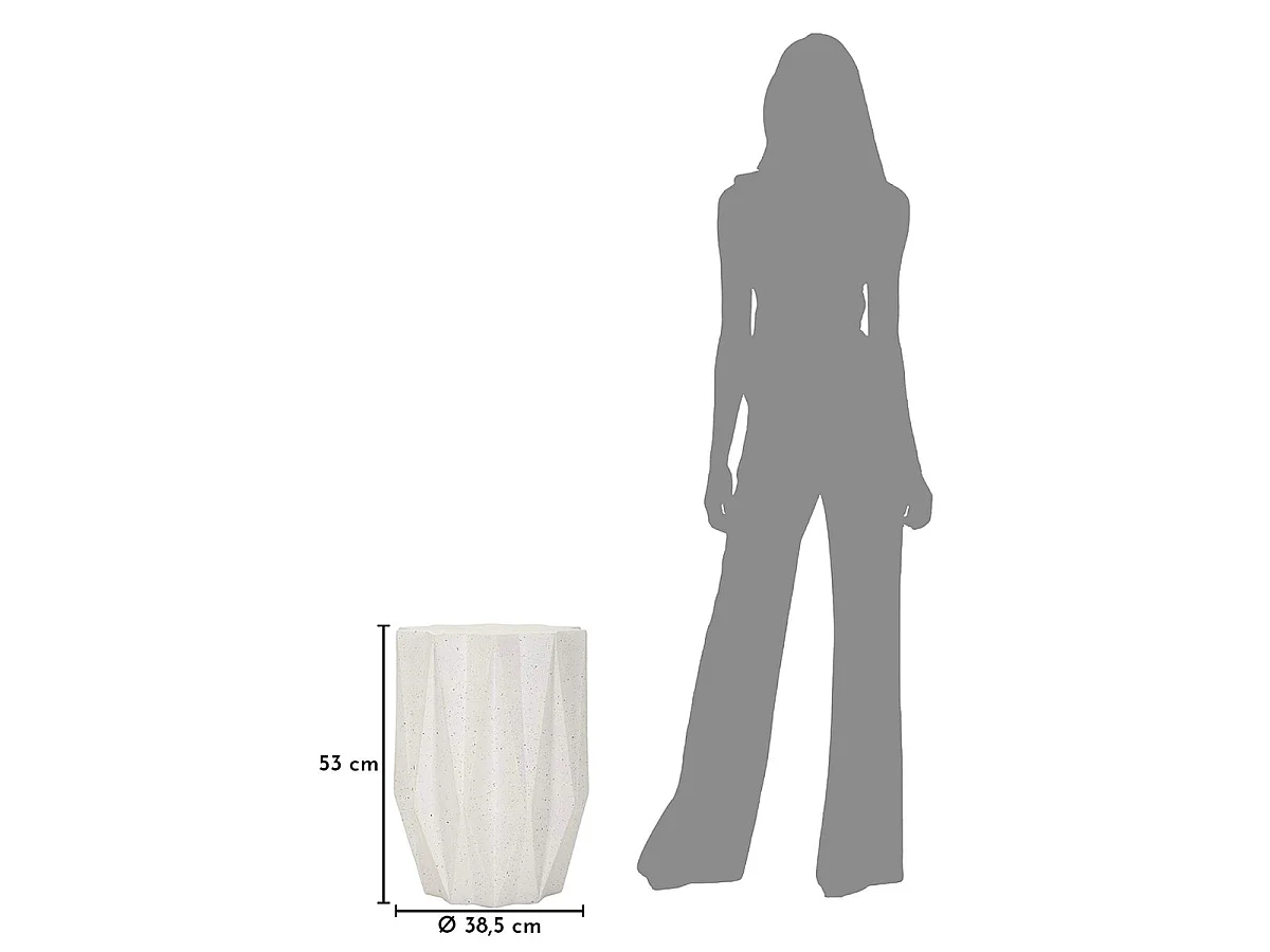 Soffbord 38,5 cm i stenimitation, Terraza Crème