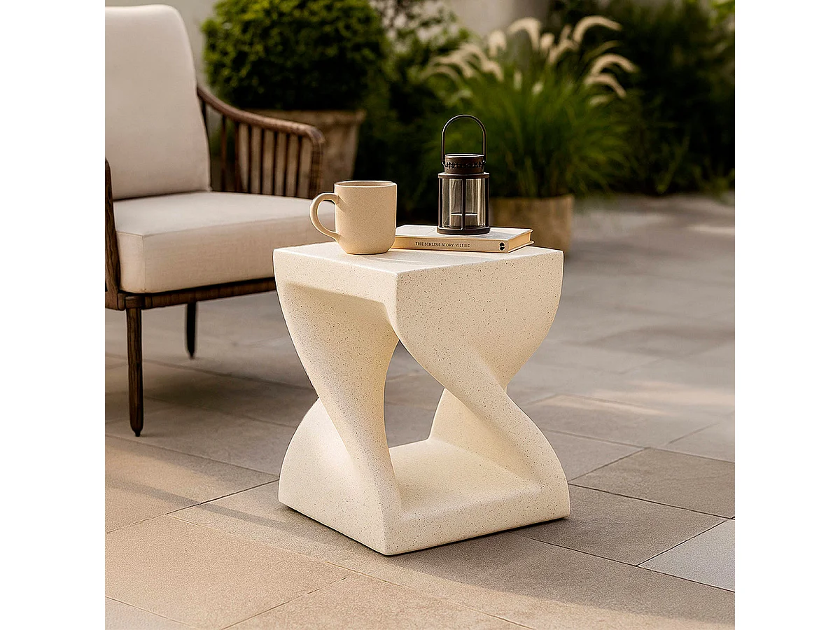 Konferenční stolek 34 cm s kamenným vzorem Terraza Crème