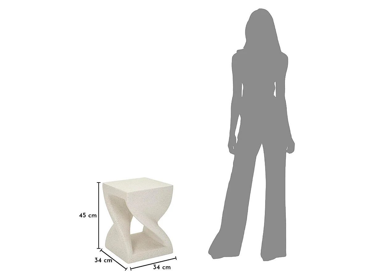 Konferenční stolek 34 cm s kamenným vzorem Terraza Crème