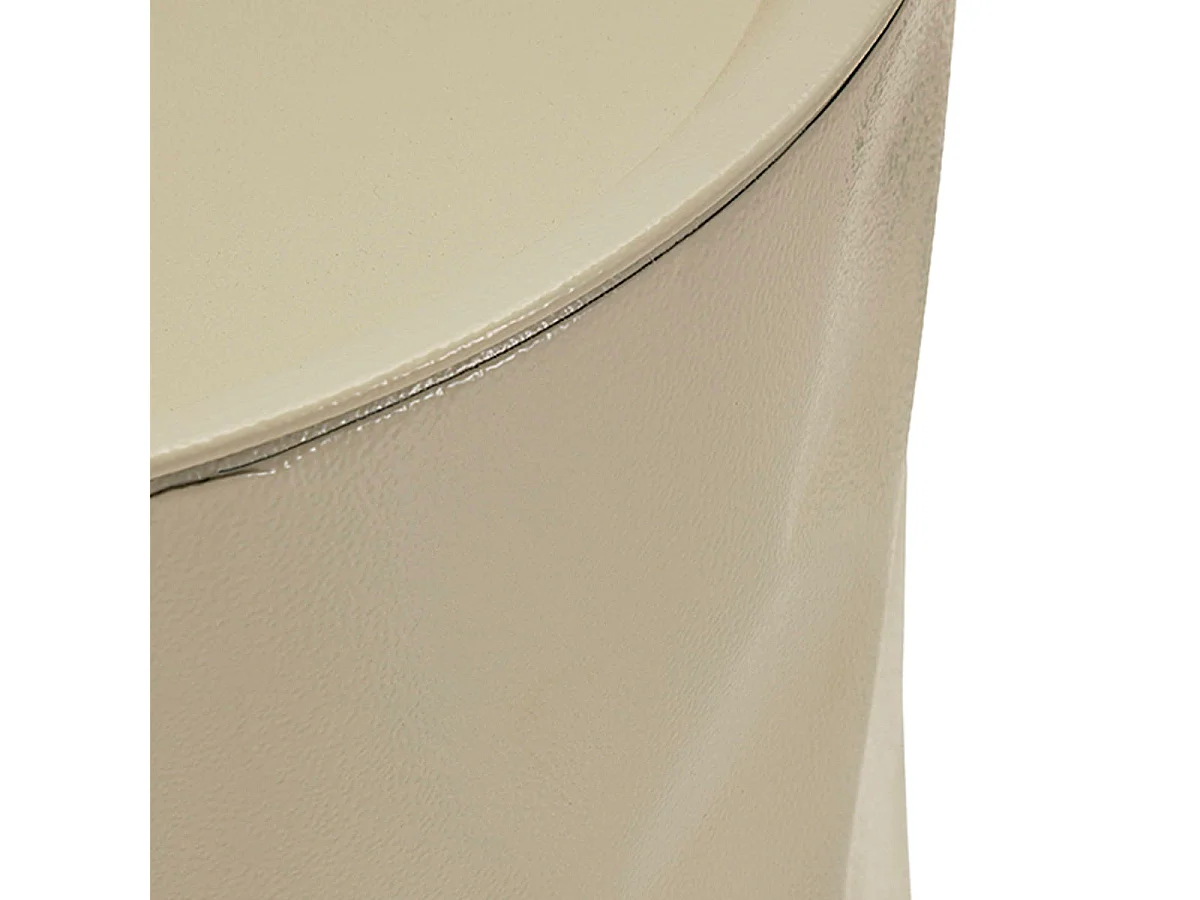 Set med 2 soffbord, 39 cm och 35 cm, i skrynklig metall, Kiera, grönt och taupe