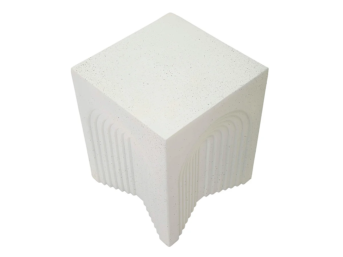 Konferenčný stolík 40,5 cm s kamenným vzorom Terraza Crème