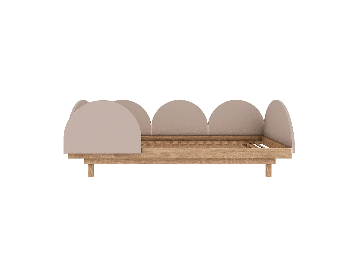 Lit évolutif 70x140 et commode 3 tiroirs Wood Luck Bloom Cachemire et Bois