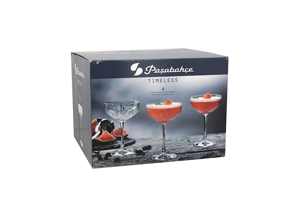 Boite de 4 coupes à champagne Timeless 26 cl