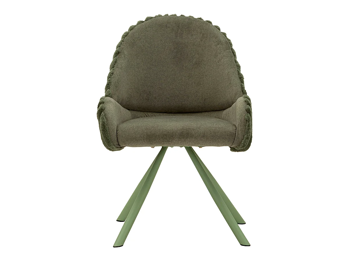 Set med 2 stolar i ribbad sammet, färg: khaki