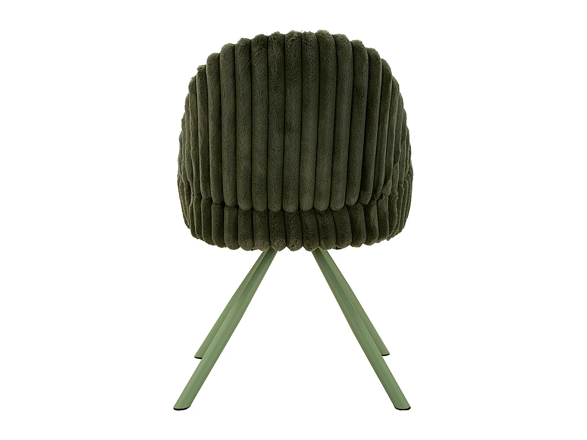 Set med 2 stolar i ribbad sammet, färg: khaki