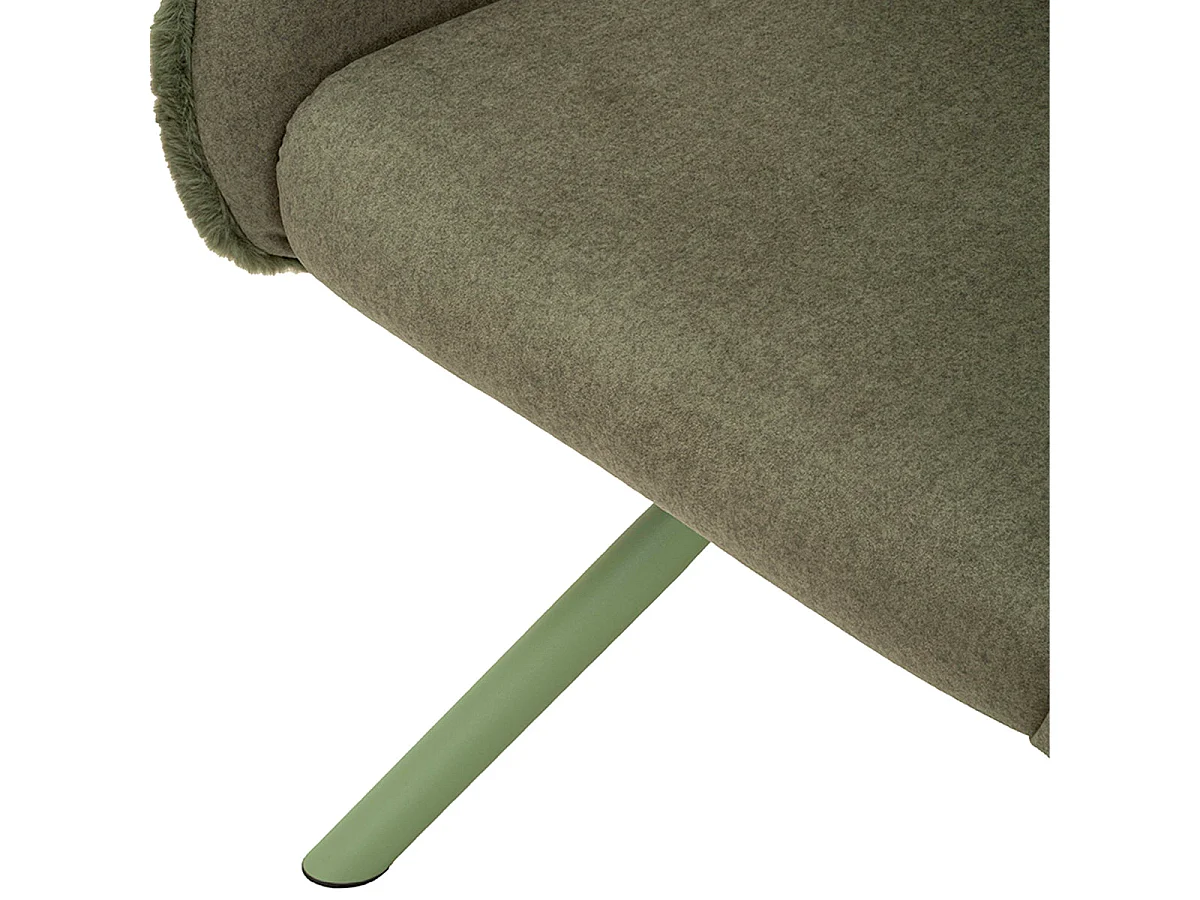 Set med 2 stolar i ribbad sammet, färg: khaki