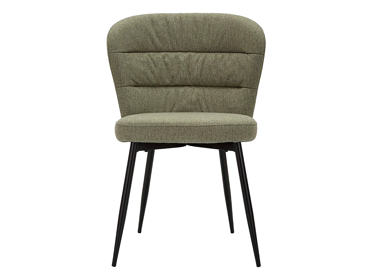 Lot de 2 chaises en tissu et métal Flinn Kaki