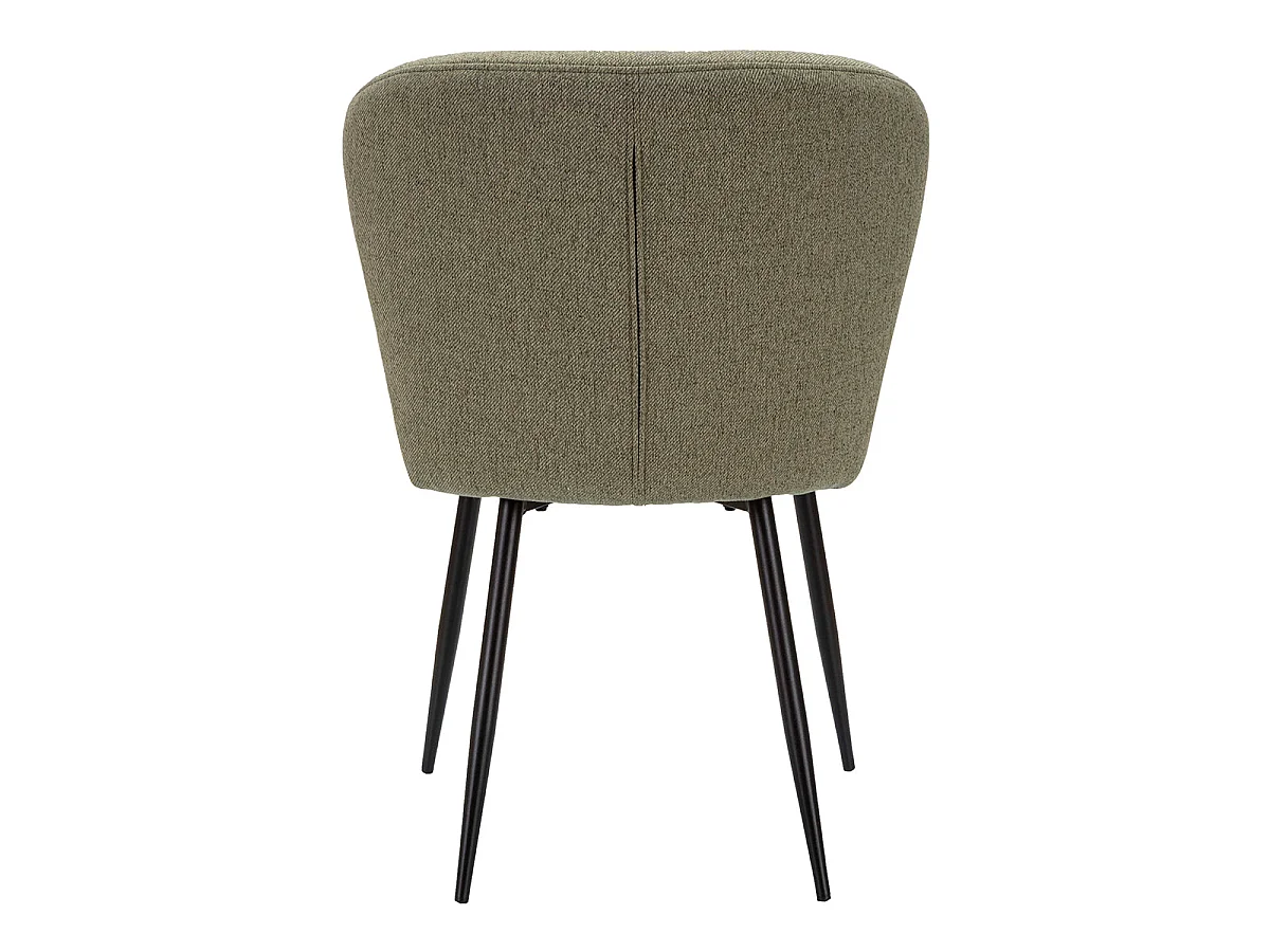 Lot de 2 chaises en tissu et métal Flinn Kaki
