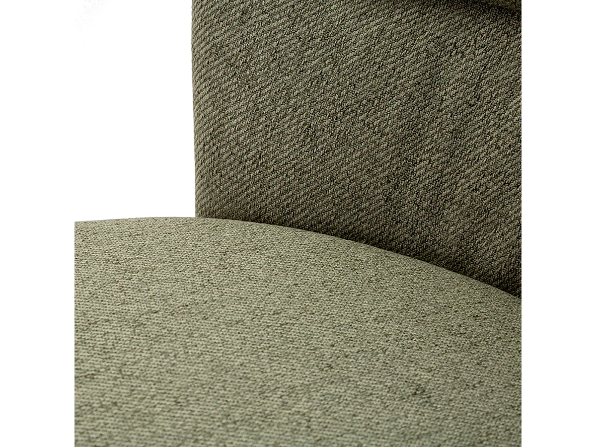 Lot de 2 chaises en tissu et métal Flinn Kaki