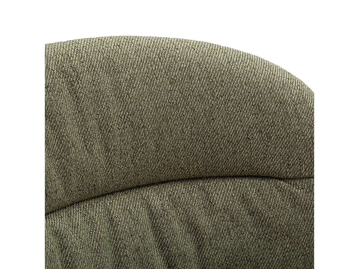 Lot de 2 chaises en tissu et métal Flinn Kaki
