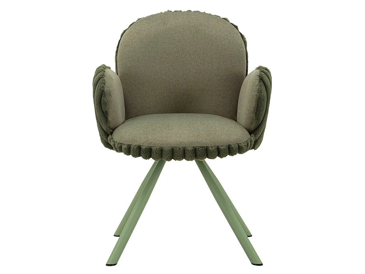 Set med 2 stolar med armstöd, North, ribbad sammet, khaki