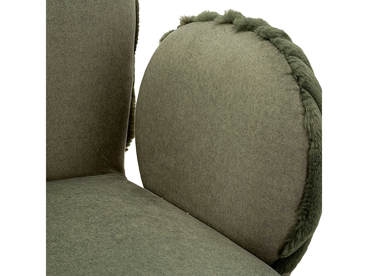Set med 2 stolar med armstöd, North, ribbad sammet, khaki