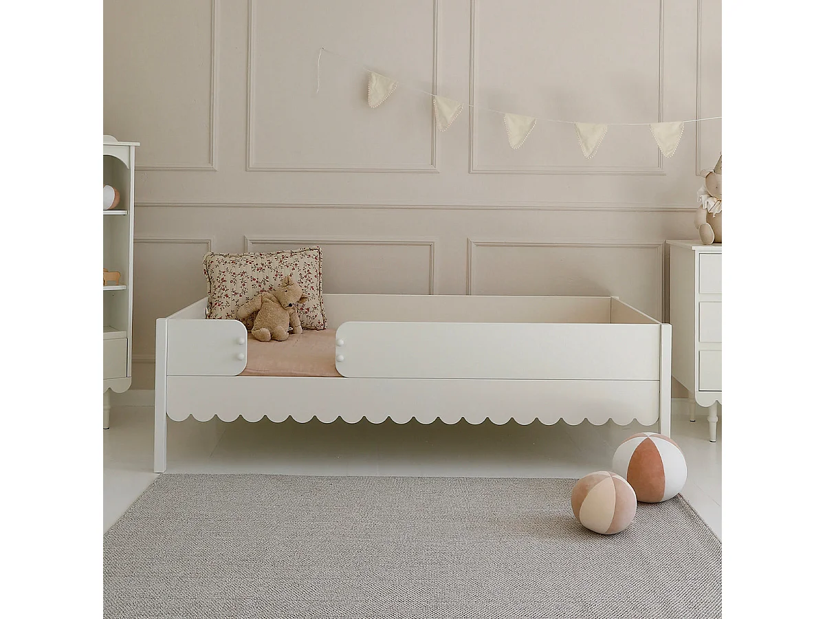Lit superposé 90x200 sommiers et tiroir inclus Wood Luck Babushka Blanc