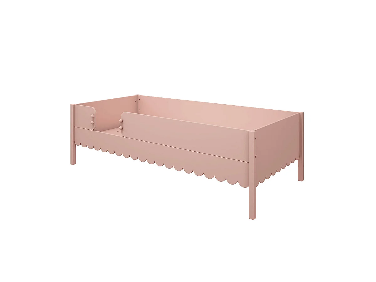 Posteľ 90x200 vrátane bočnice a roštu Wood Luck Babushka Rose