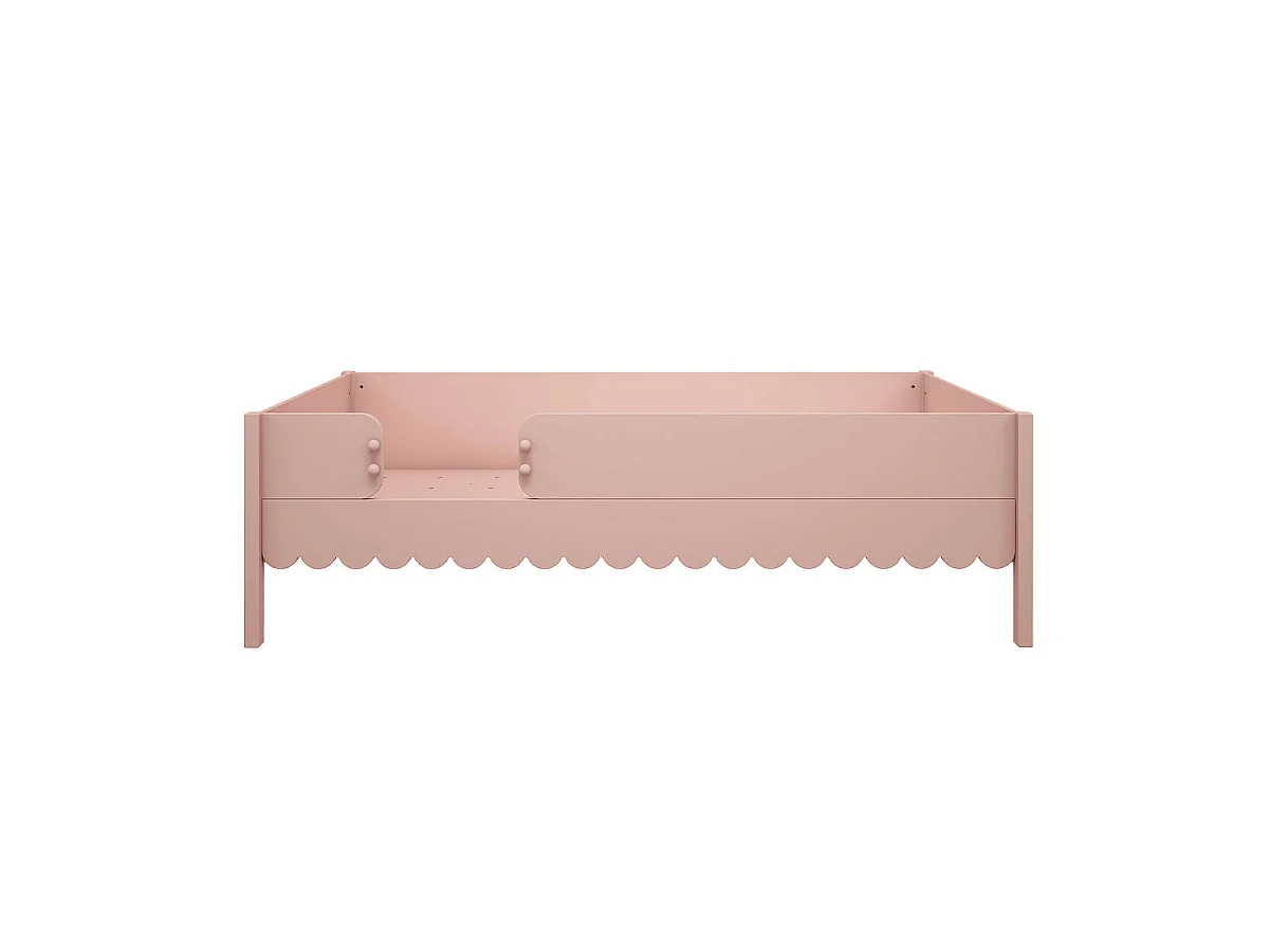 Posteľ 90x200 vrátane bočnice a roštu Wood Luck Babushka Rose
