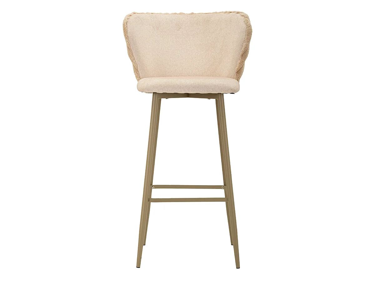 Lot de 2 chaises de bar 77 cm North velours côtelé Crème