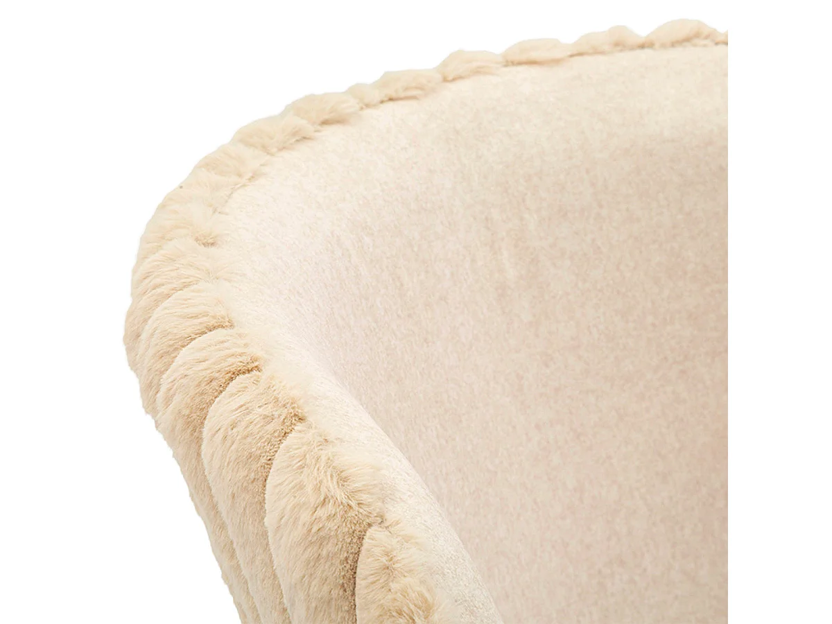 Lot de 2 chaises de bar 77 cm North velours côtelé Crème