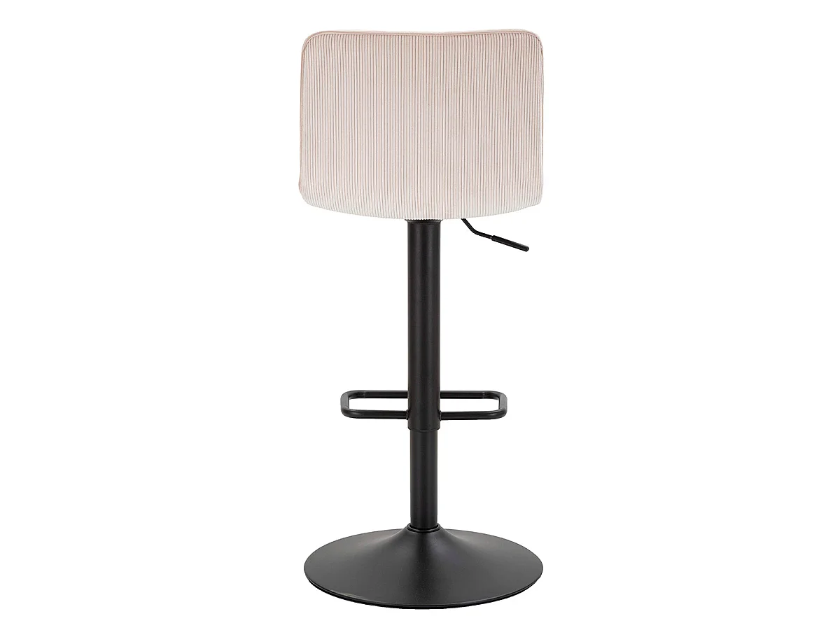 Lot de 2 tabourets de bar réglables de 61 à 83 cm en tissu et métal Mason Blanc et Noir