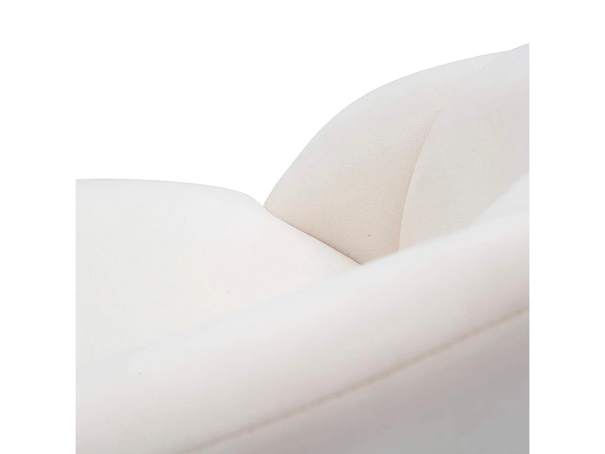 Cadeira de bar fixa de 80 cm em tecido Sirena Creme