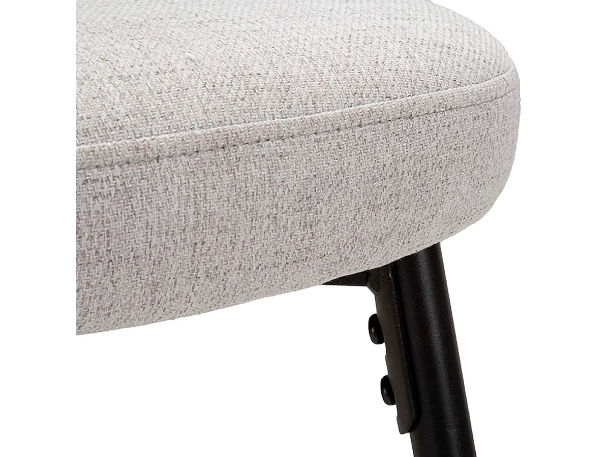 Lot de 2 chaises de bar 78 cm en tissu et métal Flinn Gris