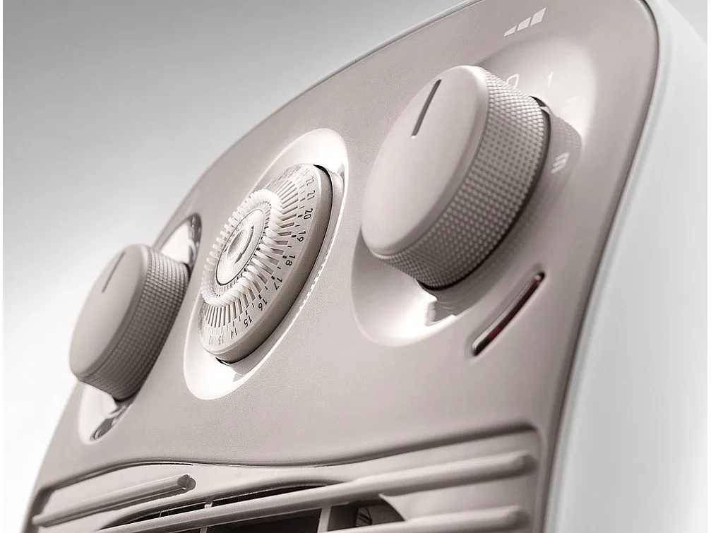 Aquecedor Elétrico De'Longhi HFS50D22 2200W Branco Aquecedor de Ventoinha de Casa de Banho 3 Níveis de Potência Temporizador IP21