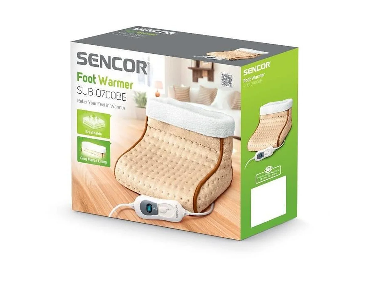 SENCOR SUB 0700BE Chauffe-pieds électrique 100 W avec doublure micropolaire amovible