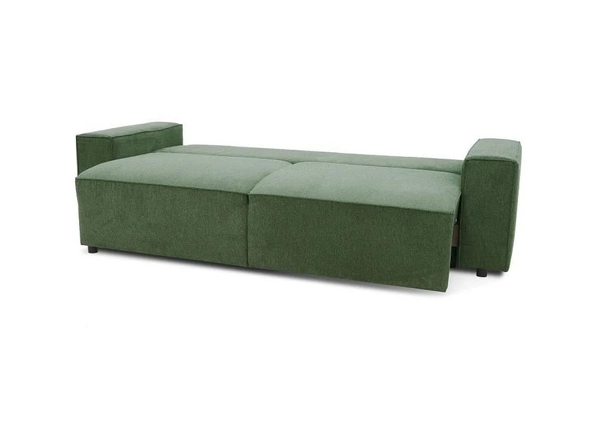 Canapé convertible 3 places CASAPY JOSH en tissu Loft Olive avec coffre 170L