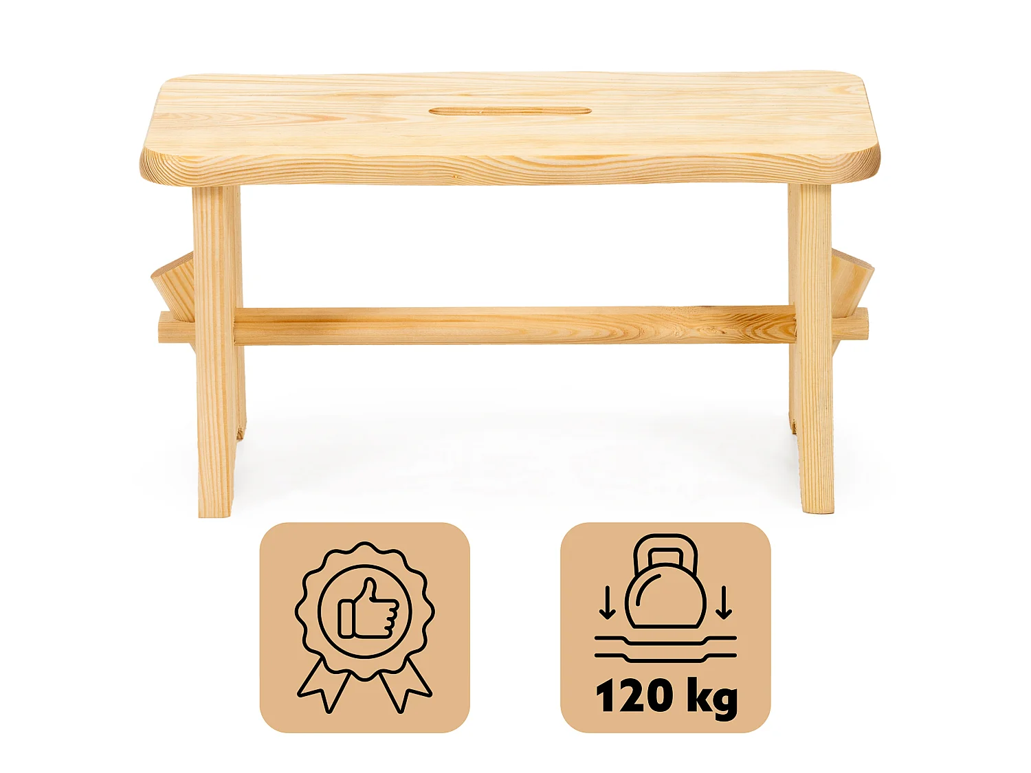 Tabouret en bois, tabouret de jardin, marchepied