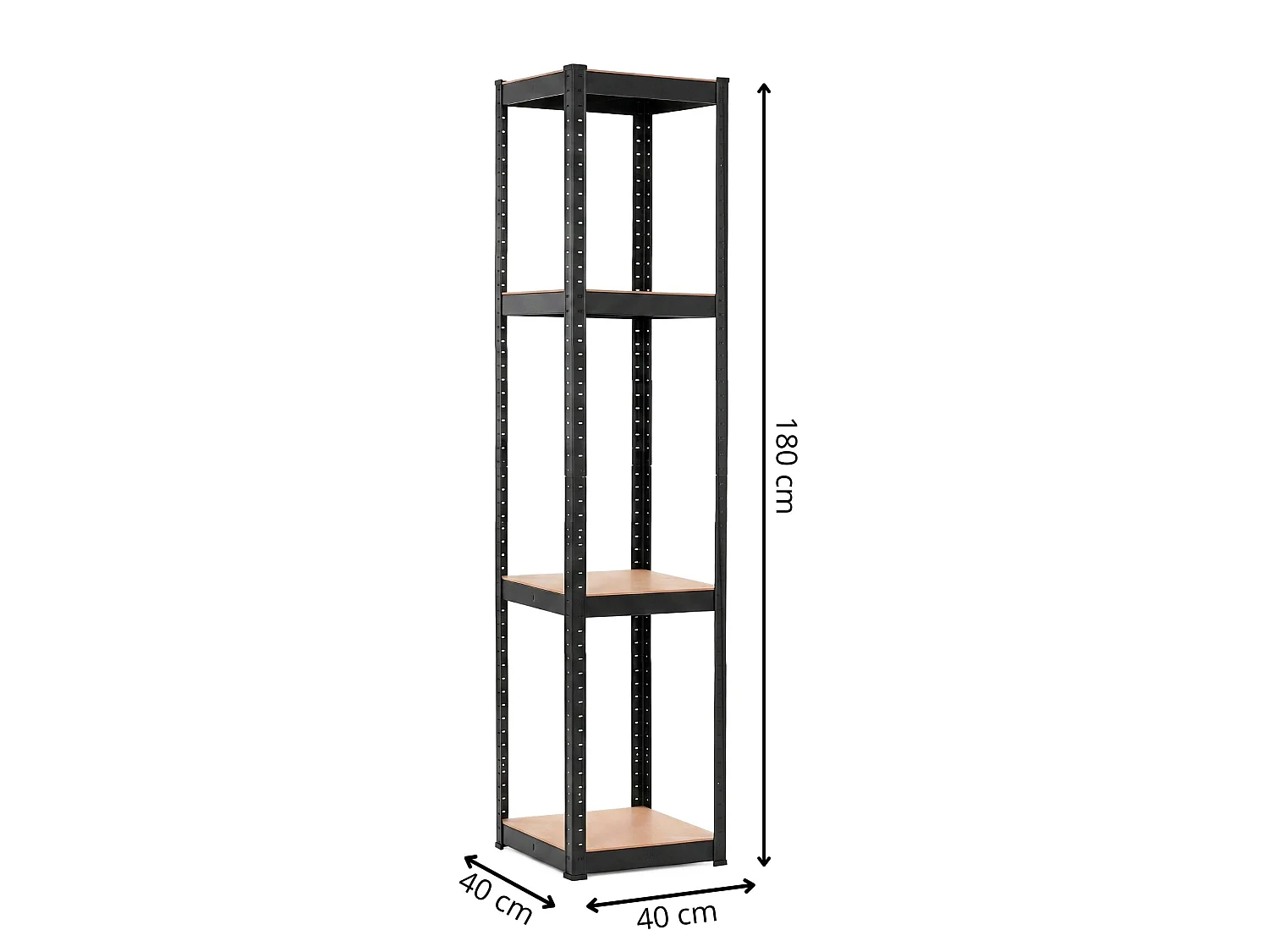 Étagère robuste Springos® 180 x 40 x 40 cm – 4 niveaux, étagère de rangement pour garage