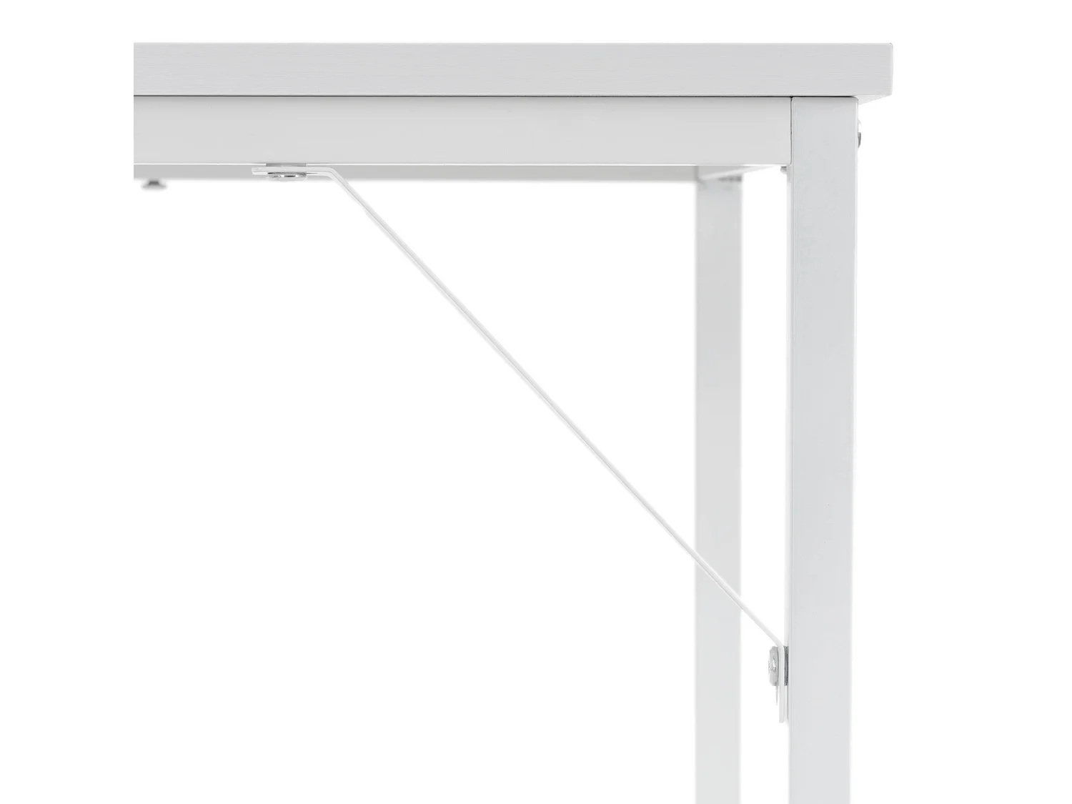 Bureau d'ordinateur moderne 100 × 50 × 76 cm – Table industrielle Loft blanche