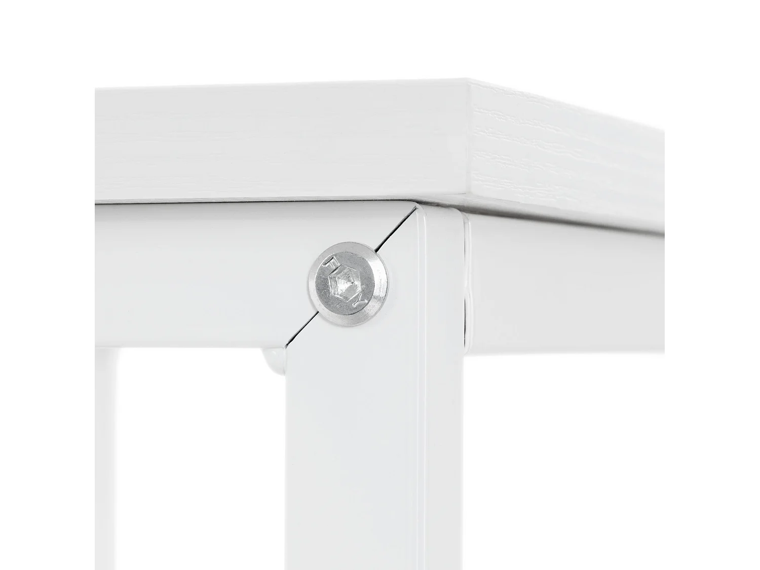 Bureau d'ordinateur moderne 100 × 50 × 76 cm – Table industrielle Loft blanche