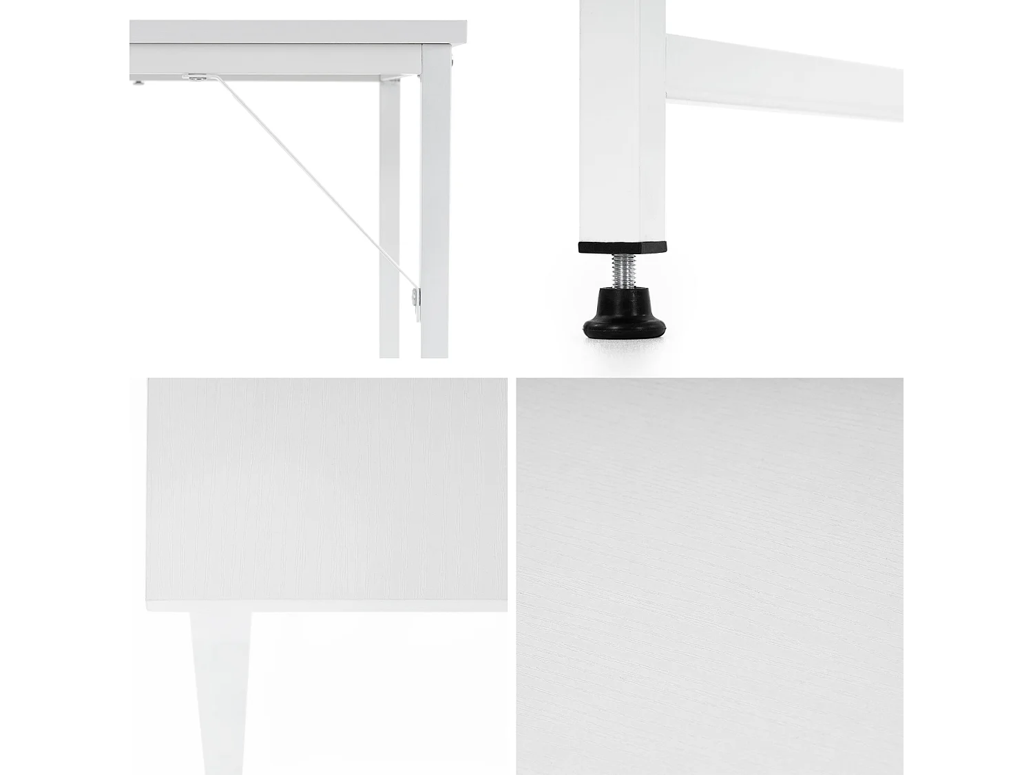 Bureau d'ordinateur moderne 100 × 50 × 76 cm – Table industrielle Loft blanche
