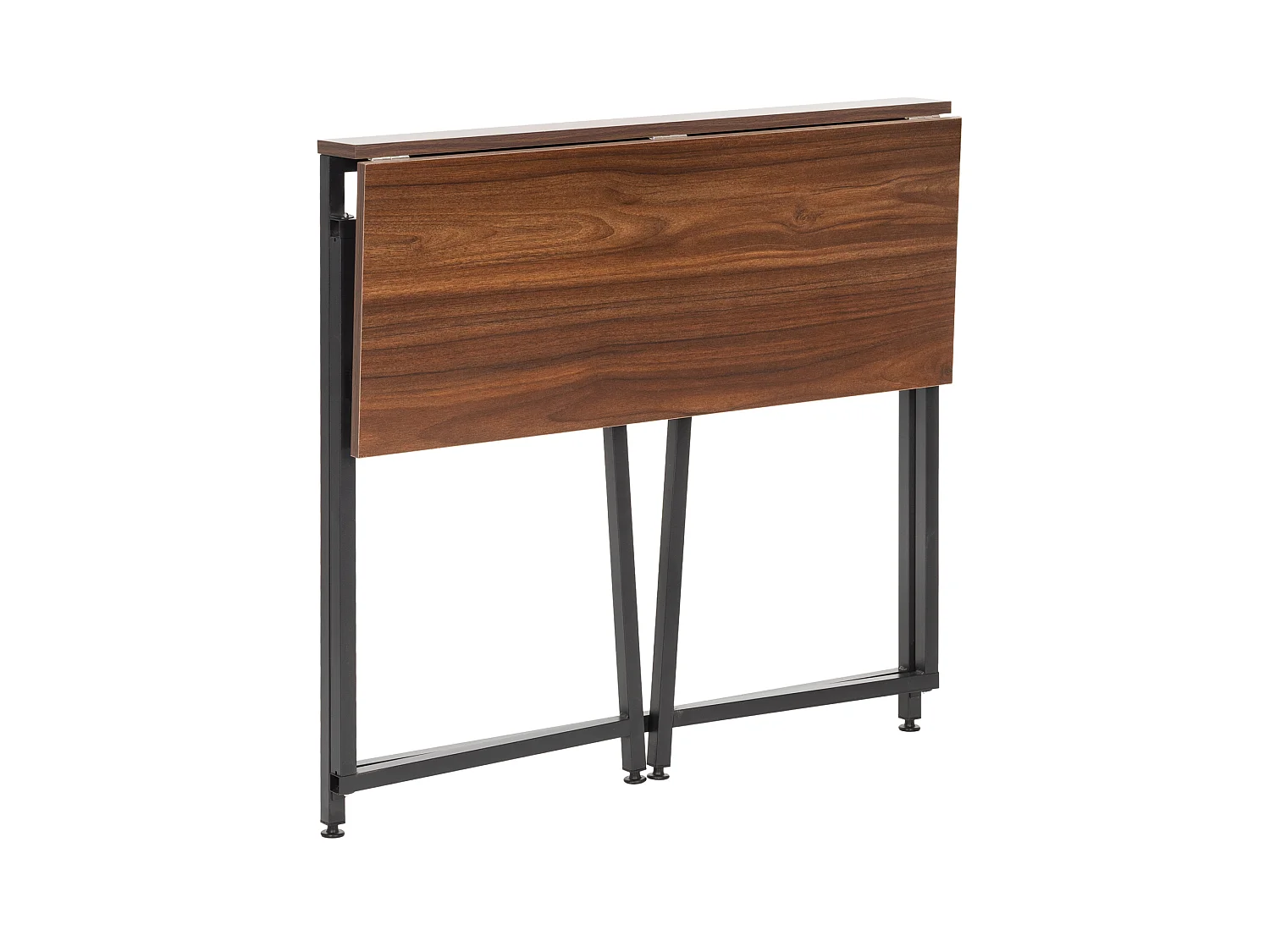 Bureau d'ordinateur pliable 80 cm – table de travail compacte aspect bois foncé