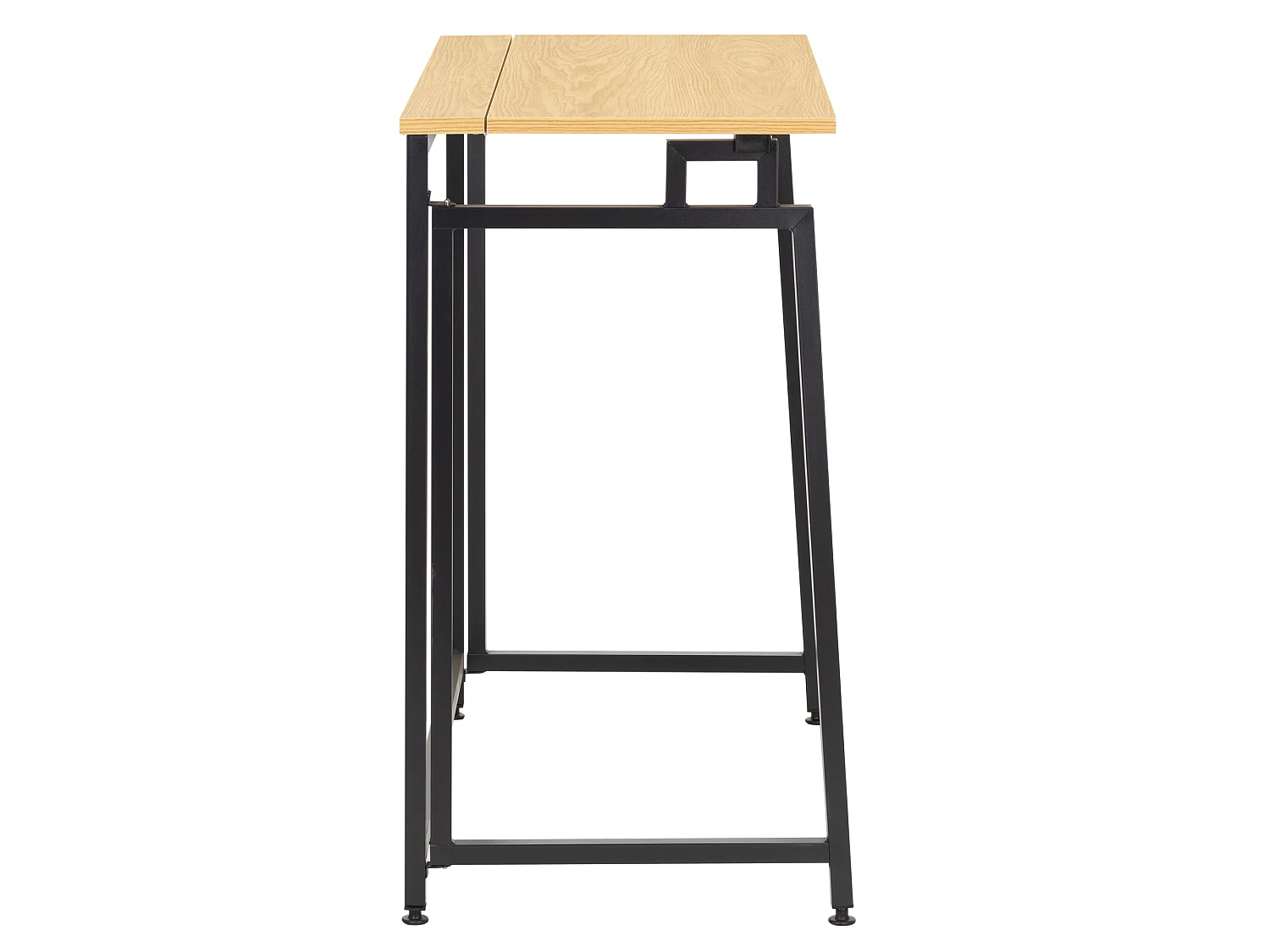 Bureau d'ordinateur pliable 80 cm – table de travail compacte aspect bois brun clair