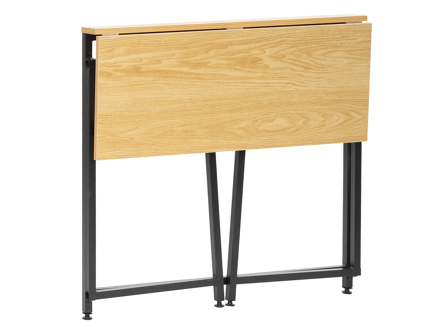 Bureau d'ordinateur pliable 80 cm – table de travail compacte aspect bois brun clair
