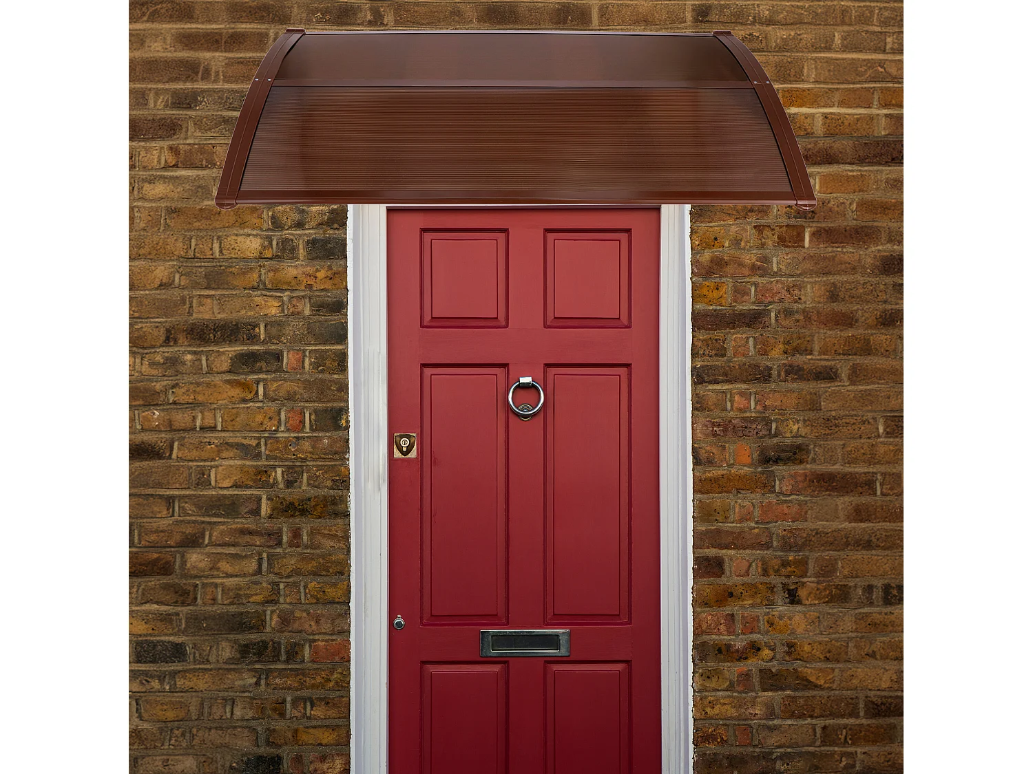 Auvent pour porte d'entrée auvent courbé 150 x 75 x 23 cm