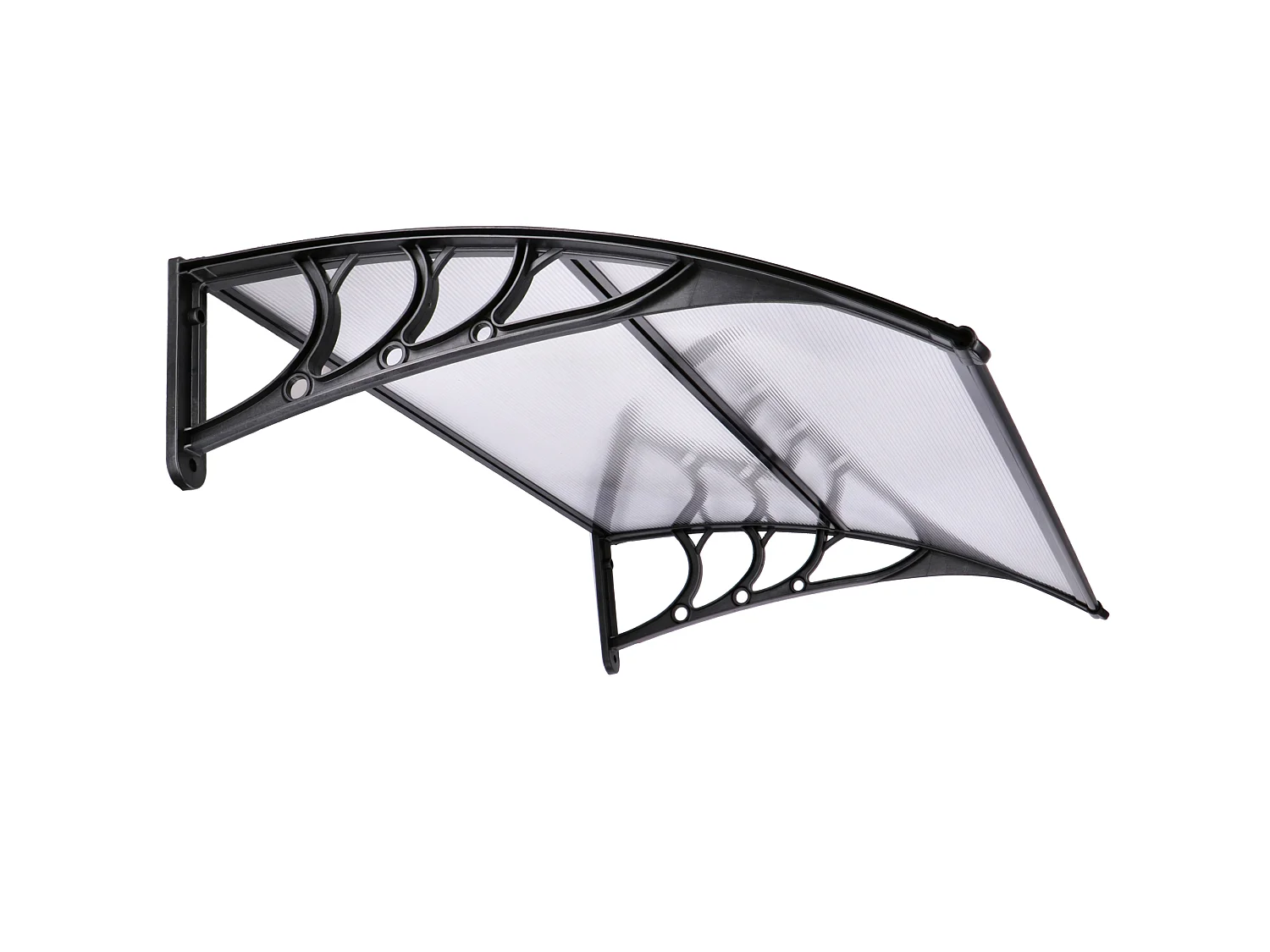 Auvent pour porte d'entrée auvent courbé 120 x 75 x 23 cm