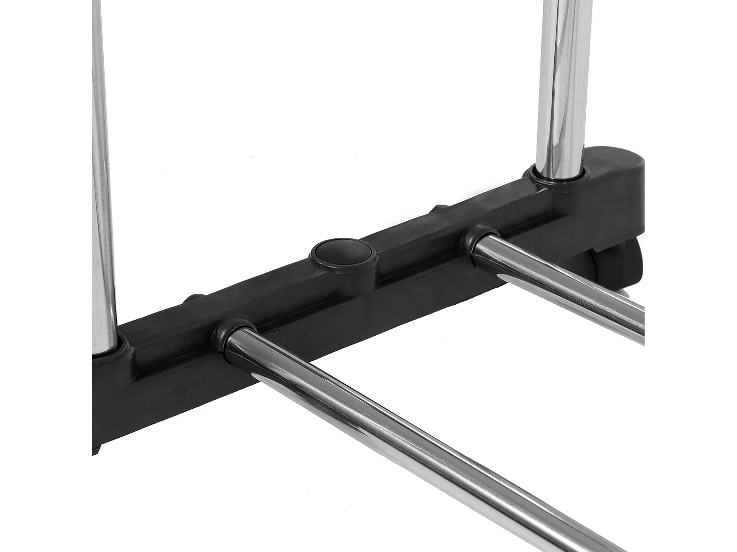 Appendiabiti con 2 barre e ripiano, con ruote, 90-155 cm