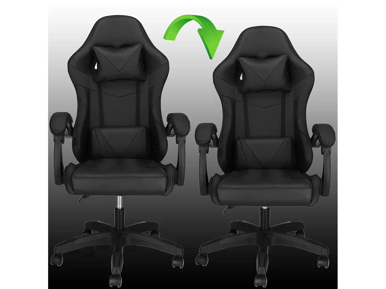 Chaise de bureau gaming – chaise de bureau pivotante avec réglage en hauteur