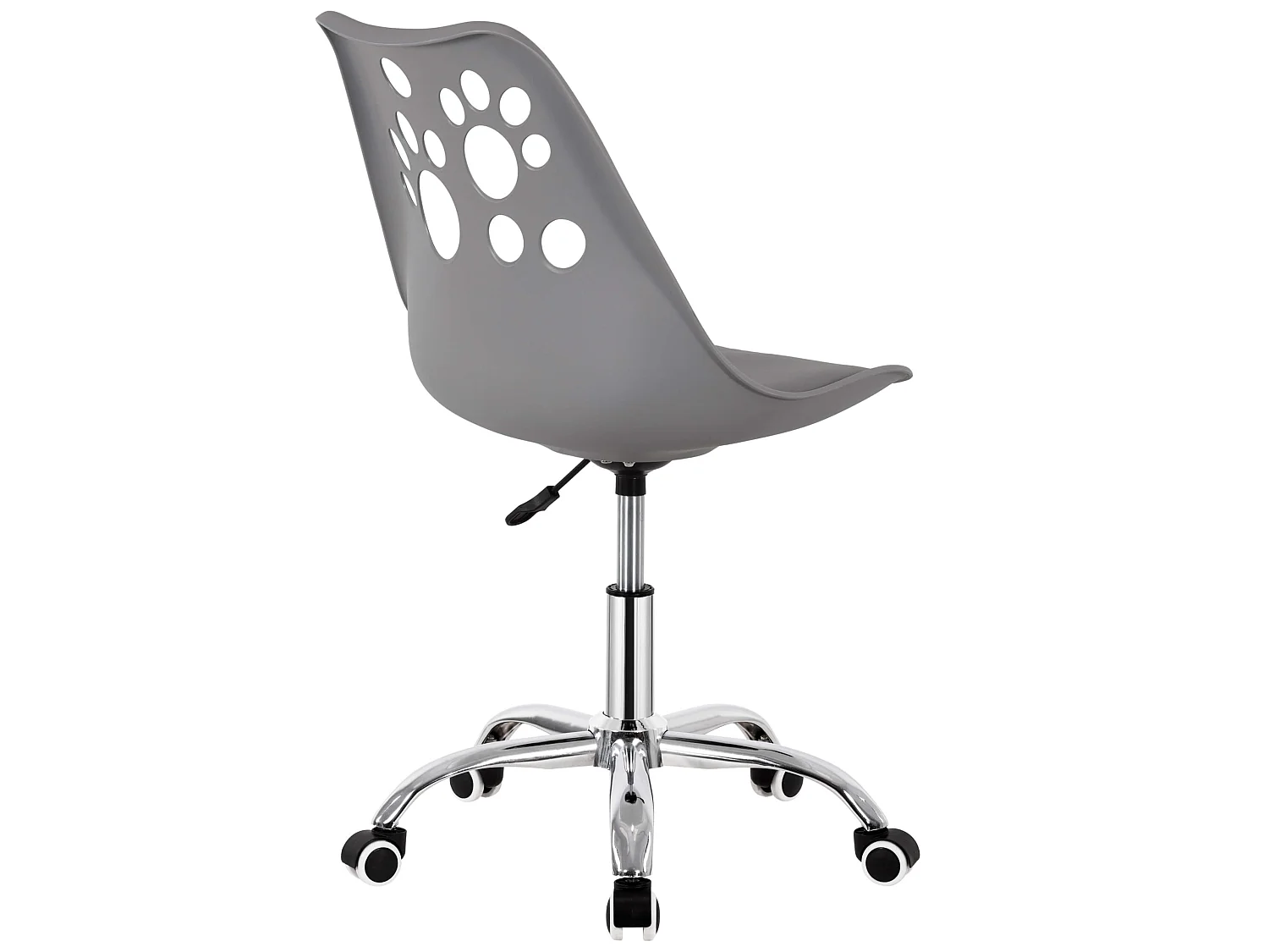 Chaise de bureau pivotante pour enfant, réglable en hauteur, grise