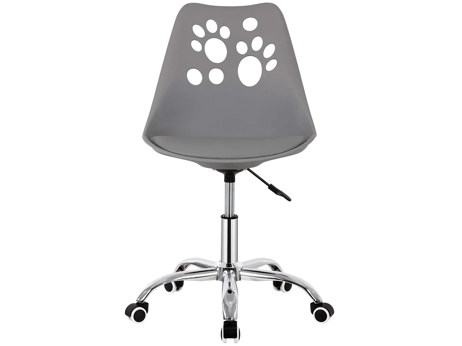 Chaise de bureau pivotante pour enfant, réglable en hauteur, grise