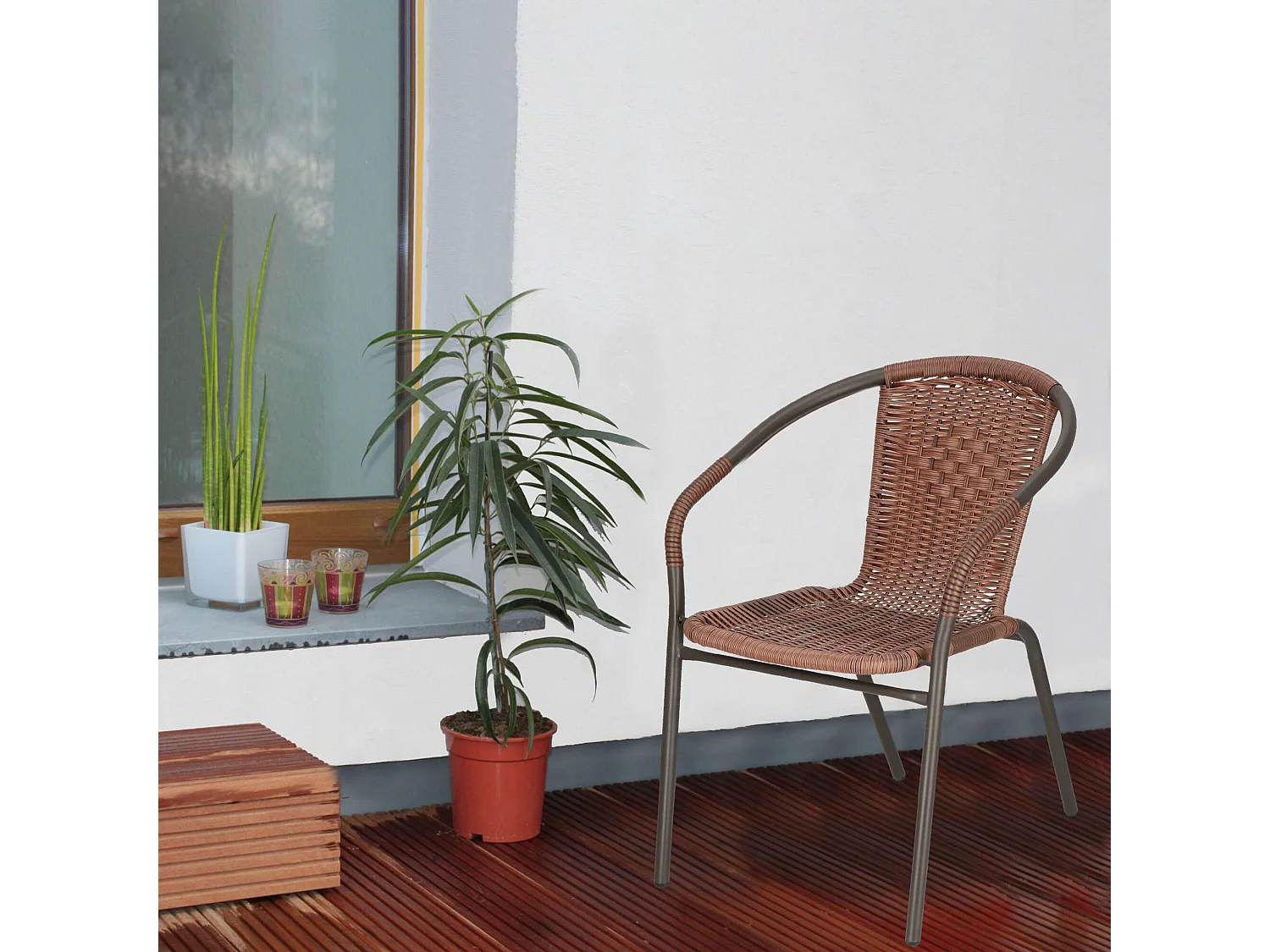 Chaise de jardin, chaise de bistrot, chaise en osier