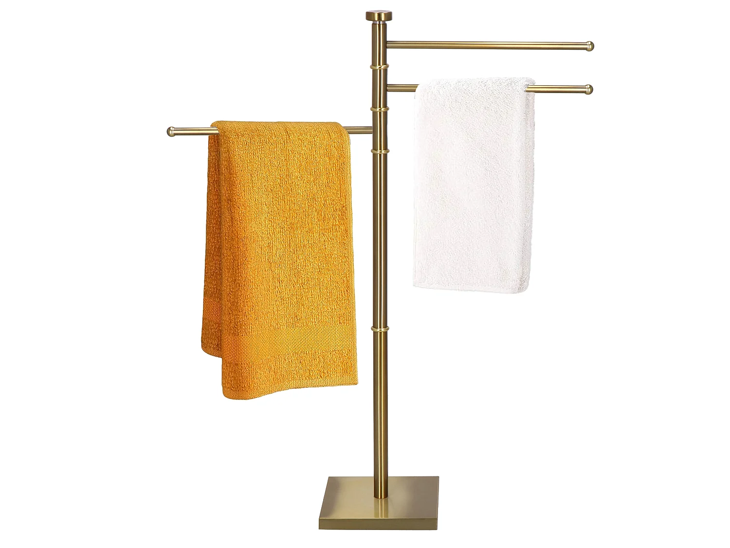 Porte-serviettes autoportant 3 barres mobiles métal 86 cm